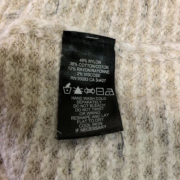 Nic+Zoe Womens Neutral Mix The Right Fluff V Neck Pullover Sweater - Picture 5 of 5